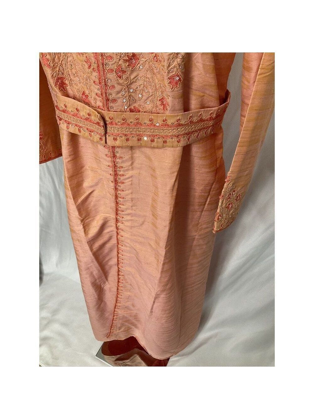 NWOT Kashkha Versatile style two-piece jalabiya Indian wedding outfit orange - Picture 4 of 10